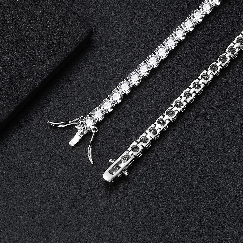 Classic Moissanite Tennis Bracelet in Sterling Silver