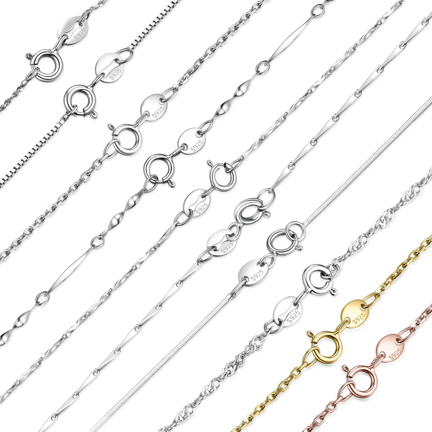 Sterling Silver Women’s Chain Necklace – Ingot & Twist Styles