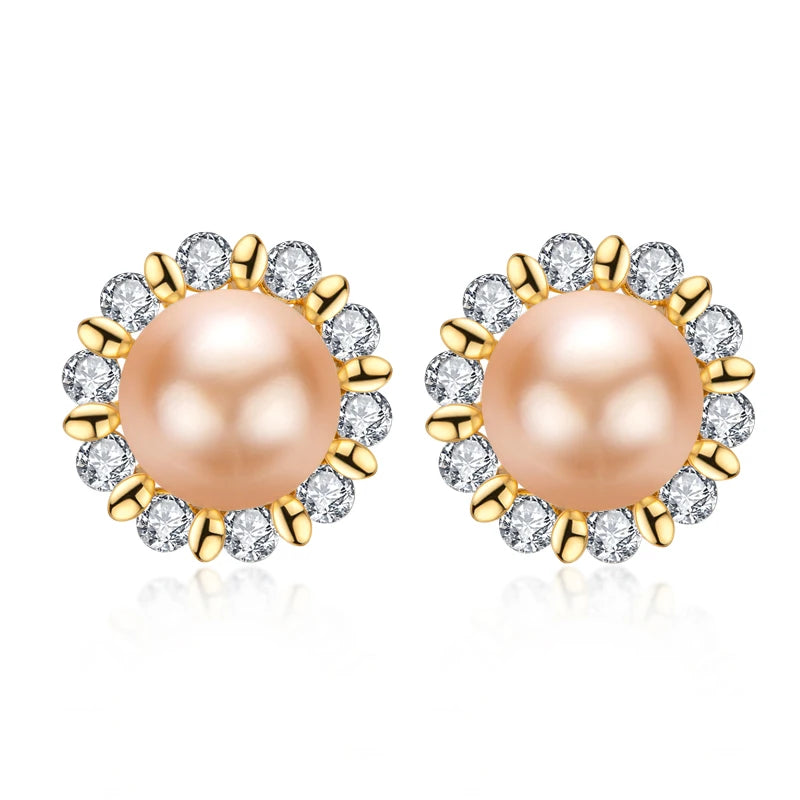 Natural Freshwater Pearl Earrings for Women – Elegant Jewelry Gift