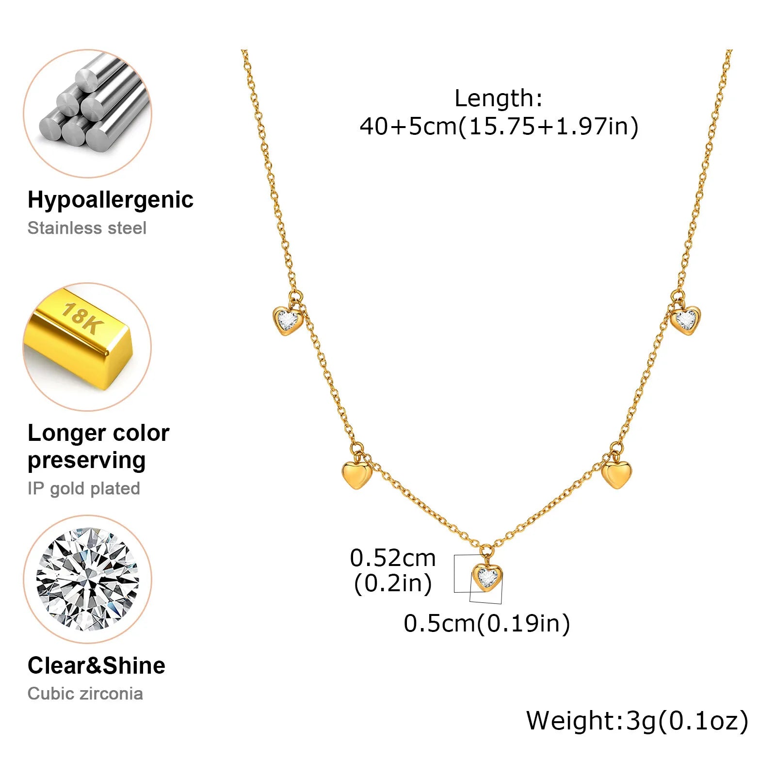 Women’s Layered Stainless Steel Necklace – Minimalist & Nickel-Free