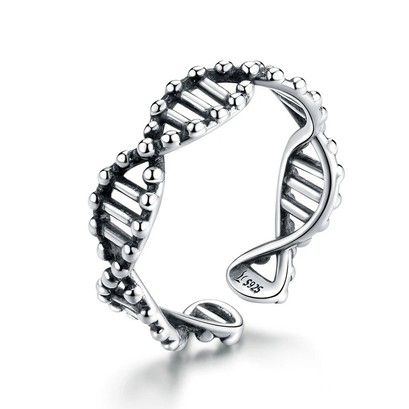 Women’s Adjustable Sterling Silver Zircon Stackable Engagement Ring