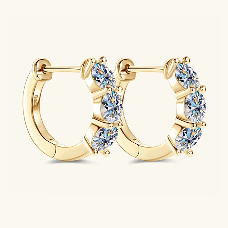 Dazzling Silver Moissanite Earrings – Ideal Gift for Christmas & Halloween
