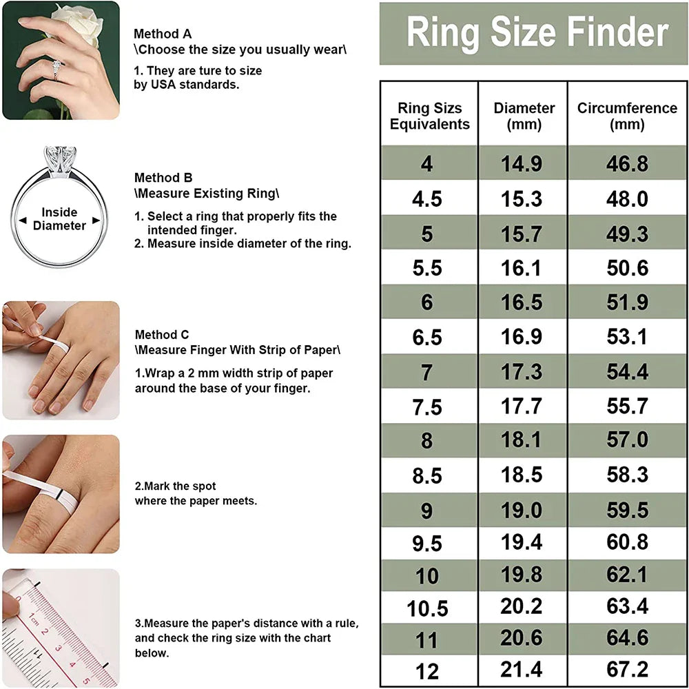 Luxury Moissanite Engagement and Wedding Ring Band in Silver