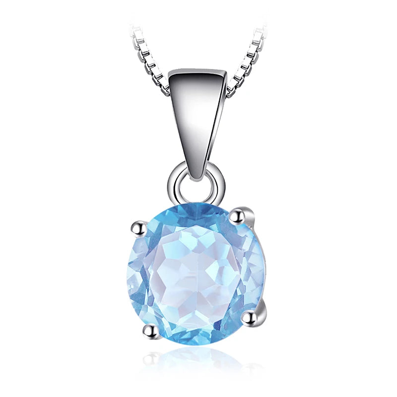 Multi-Gemstone Sterling Silver Pendant Necklace