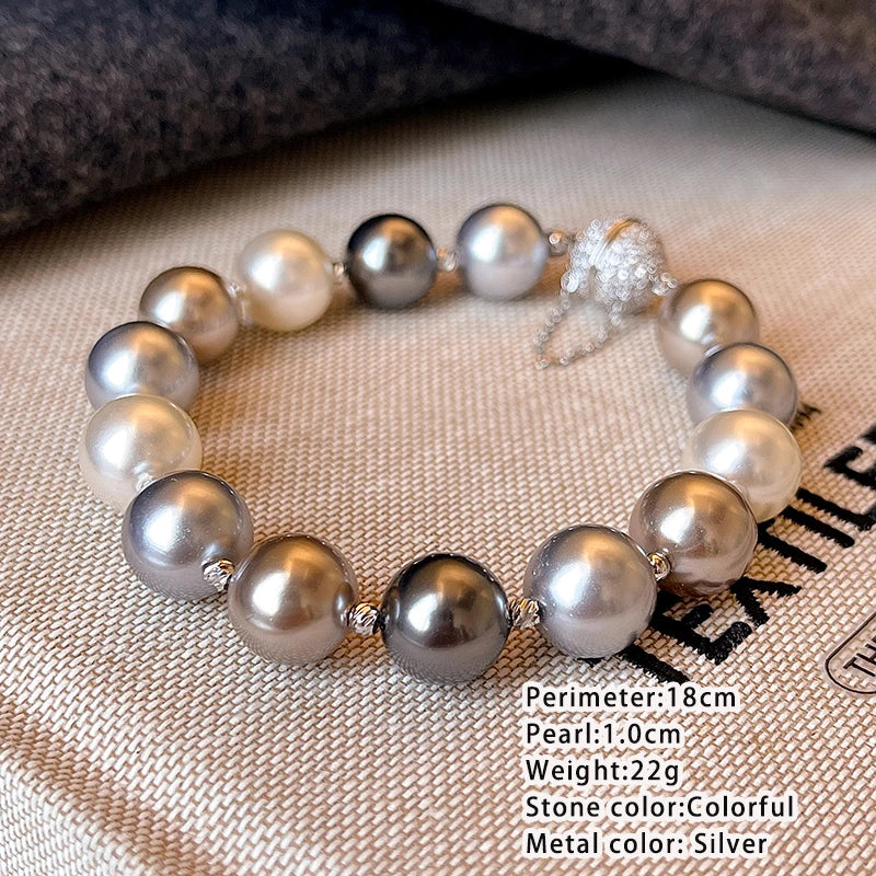 Luxury Color Pearl Bead Bracelet – Magnetic Clasp Jewelry