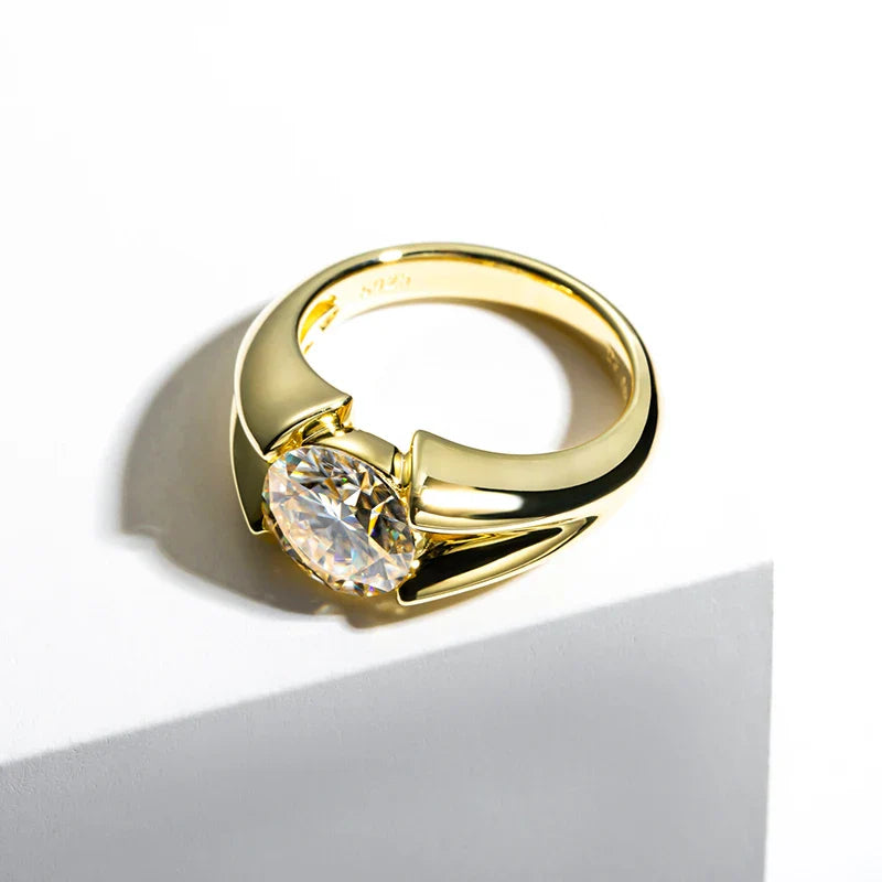 Luxury Moissanite Engagement Ring in Sterling Silver Wedding Ring for Women