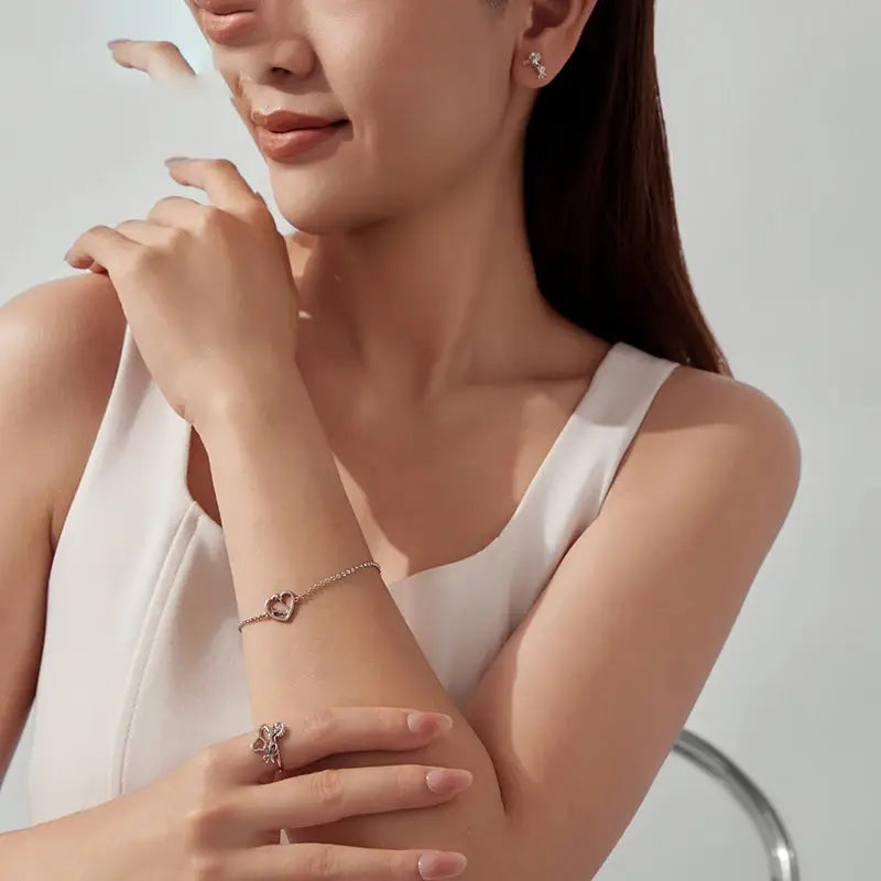 Silver Horse Heart Chain Bracelet for Women – Unique Jewelry Gift