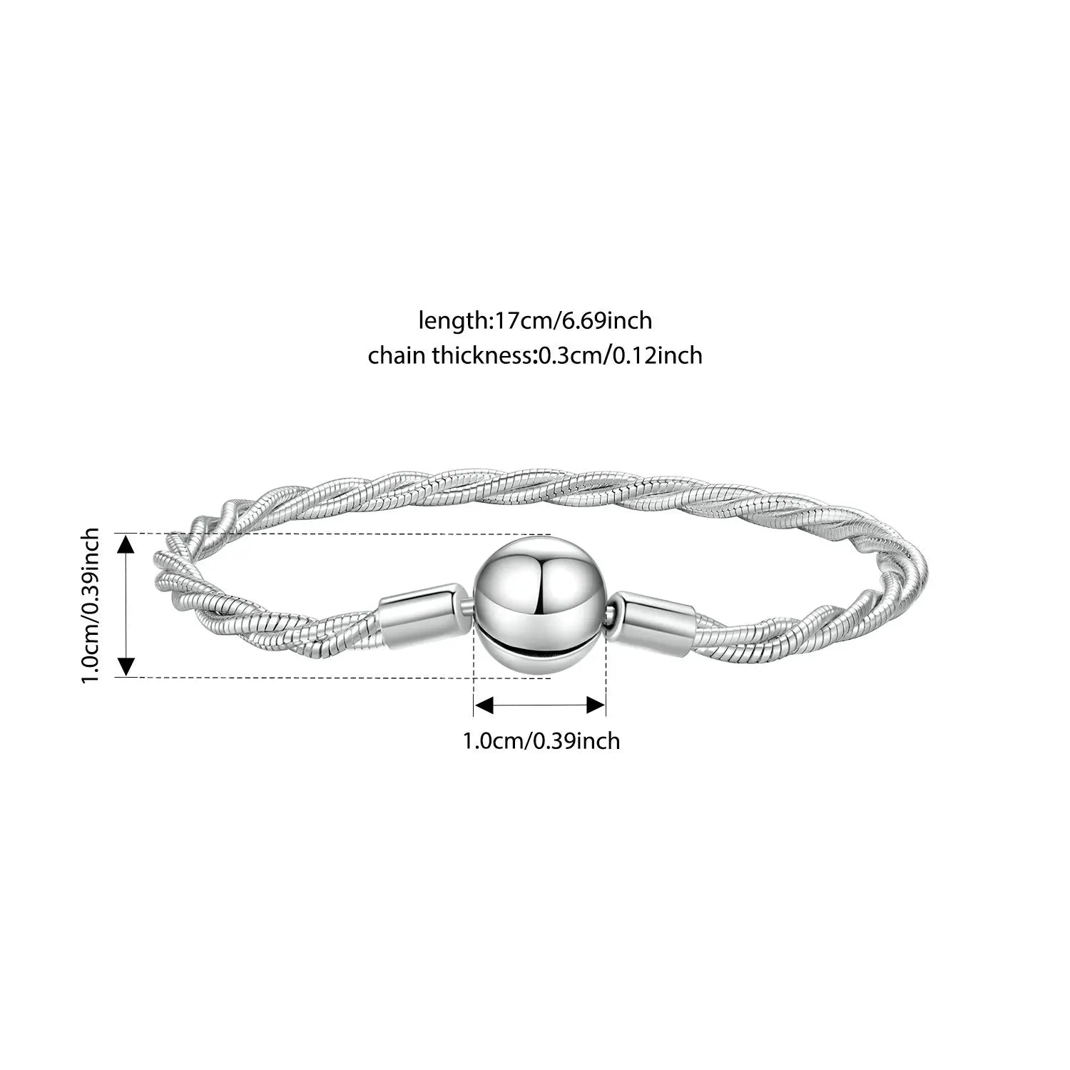 Silver Twisted Cable Chain Bracelet for Women – Elegant Party Jewelry