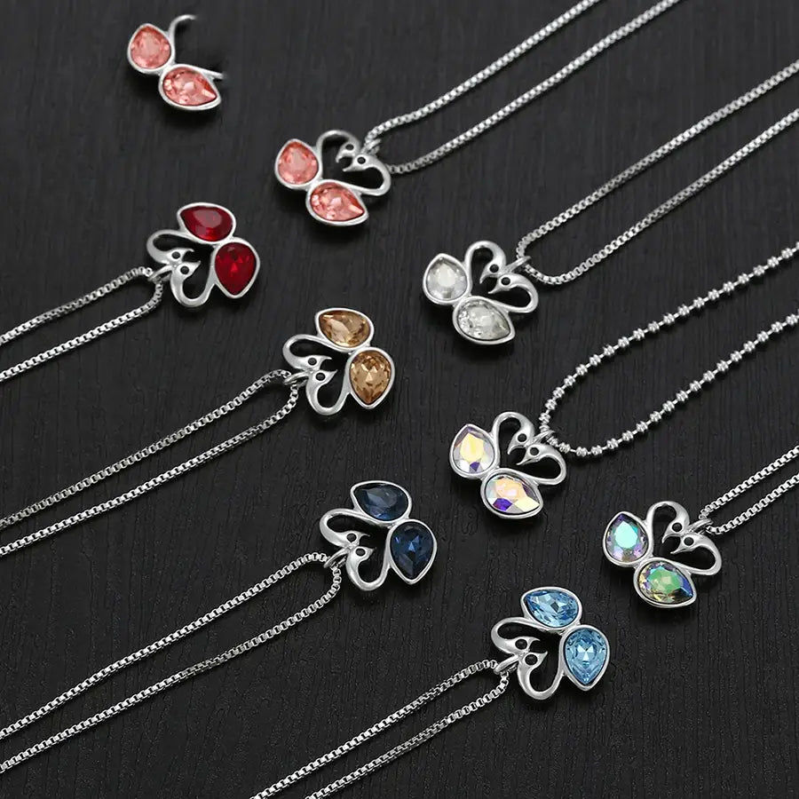 Jewelry Fashion New Crystals Pendant Necklaces for Girl Brithday Gift