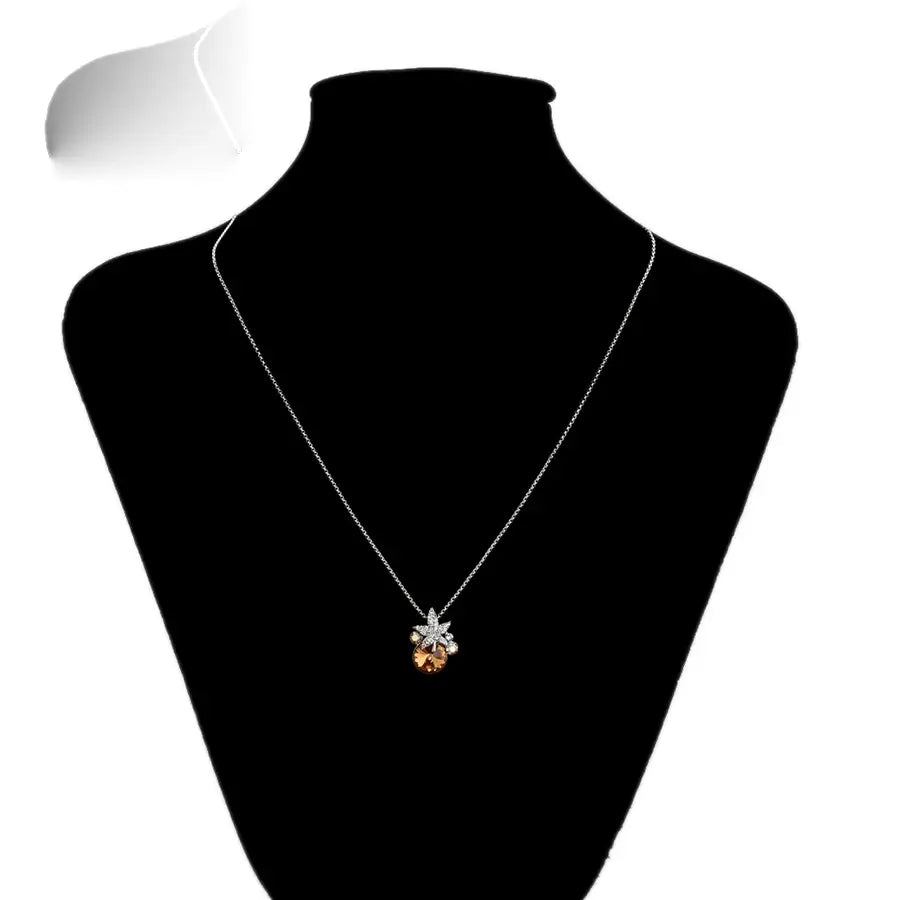 Square Crystal Pendant Necklace – New Arrival Women’s Jewelry Gift