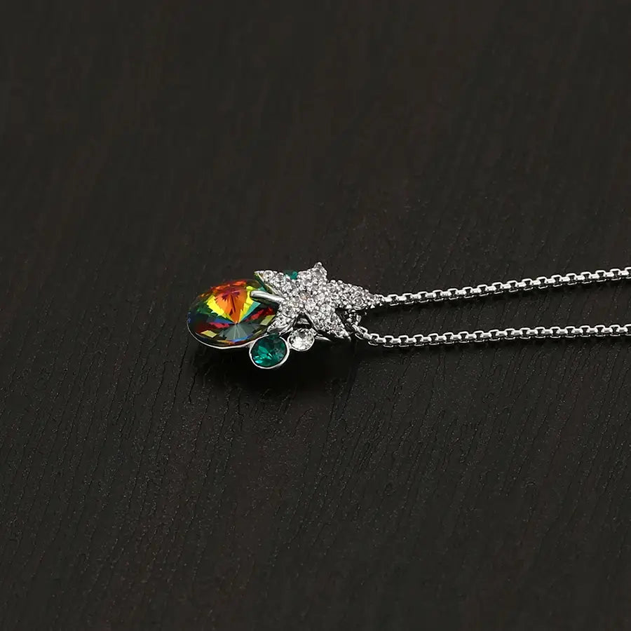 Square Crystal Pendant Necklace – New Arrival Women’s Jewelry Gift