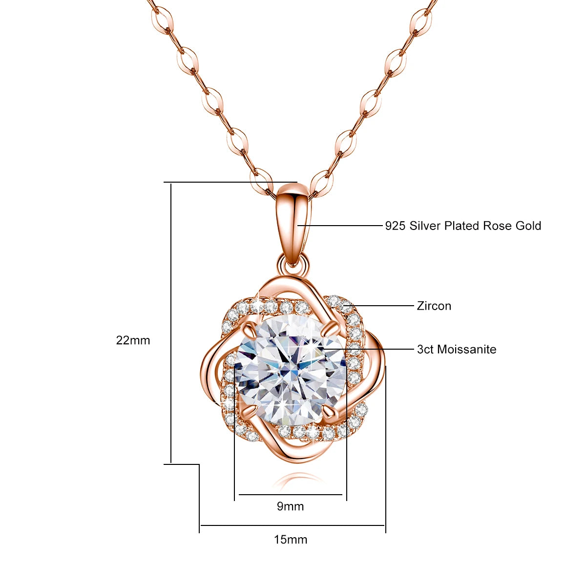 Star of David Moissanite Gold Necklace for Women with Certificate