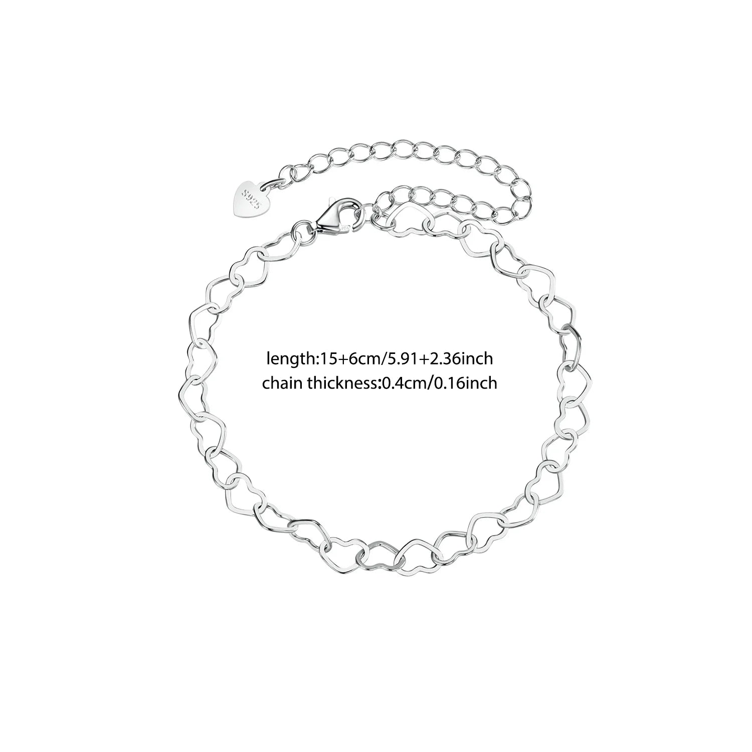 Sterling Silver 5mm Paperclip Chain Bracelet for Women & Men