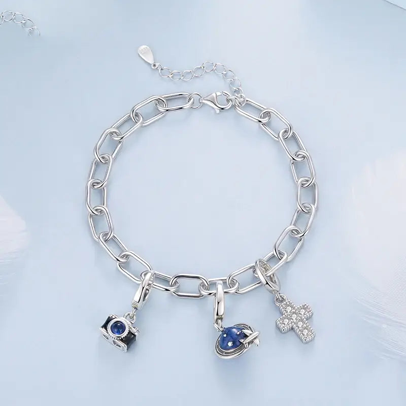 Sterling Silver 5mm Paperclip Chain Bracelet for Women & Men