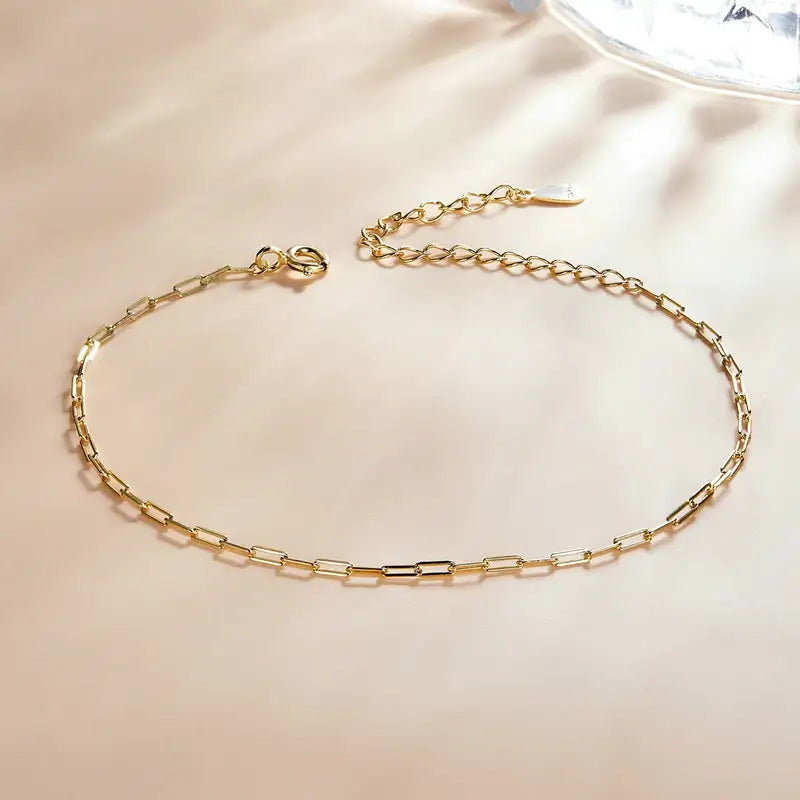 Sterling Silver & Gold Cable Chain Bracelet for Women