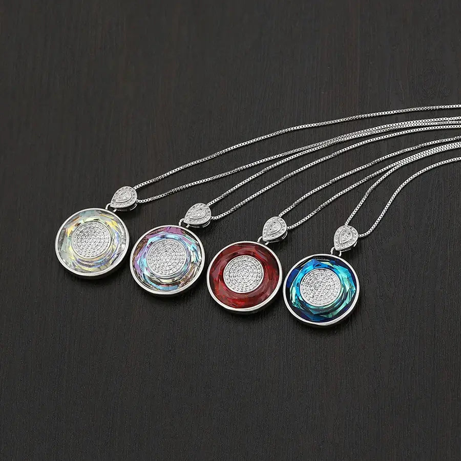 Women's Crystal Pendant Necklace – Fashion Jewelry Gift
